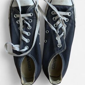 Converse Charcoal Canvas Shoes with White Accents